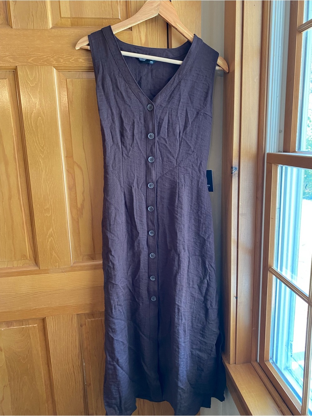 Simple Vera Wang Brown Button Down